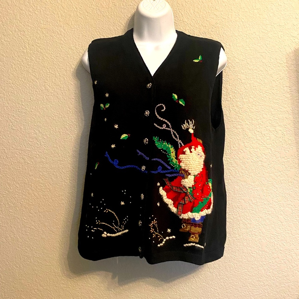 Vintage 90’s Susan Bristol Christmas Sweater Vest M